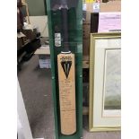 A cased cricket bat, Duncan Fearnly cricket nation