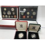 A collection of Royal mint proof sets and silver p