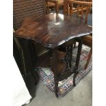 A mahogany two tier table, approx 68cm x 73.5cm -