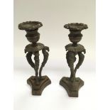 A pair of late 19th Century Empire revival candles