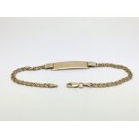 A 9ct gold I.D. bracelet, approx 4.8g.