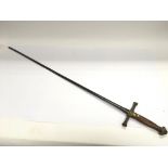 A ceremonial sword, possibly Masonic, with a wood