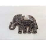A H/M silver elephant broach, a H/M silver elephan