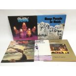 Four Deep Purple LPs comprising 'Stormbringer', 'Made In Japan', 'Burn' and 'In Rock' plus a Deep