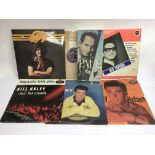 A collection of rock n roll LPs bu various artists