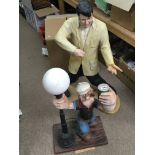 A resin figure lamp of Popeye the sailor man and Elvis (2)