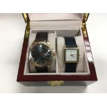 A boxed Jasper Conran his and her's watch gift set
