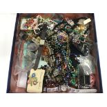 A box of costume jewellery.