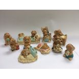 A collection of Pendelfin figures of rabbits - NO