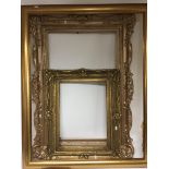 Three gilt wood and plaster picture frames. (3)
