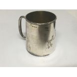 A small silver tankard Birmingham hallmarks weight