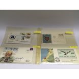 A collection of signed first day covers. Various n