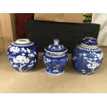 3 Chinese porcelain vases.