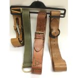Four designer leather belts comprising Ted Baker,