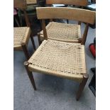 A set of six modern design Danish Dining chairs wi