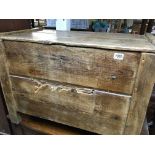 A pine box with plank sides and top - NO RESERVE