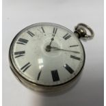 A hallmarked silver cased fusee pocket watch by Mo