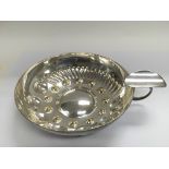 A silver plated cigar ashtray marked Habis to the