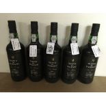 5 bottles of Quinta do Sagrado fine tawny port, 75