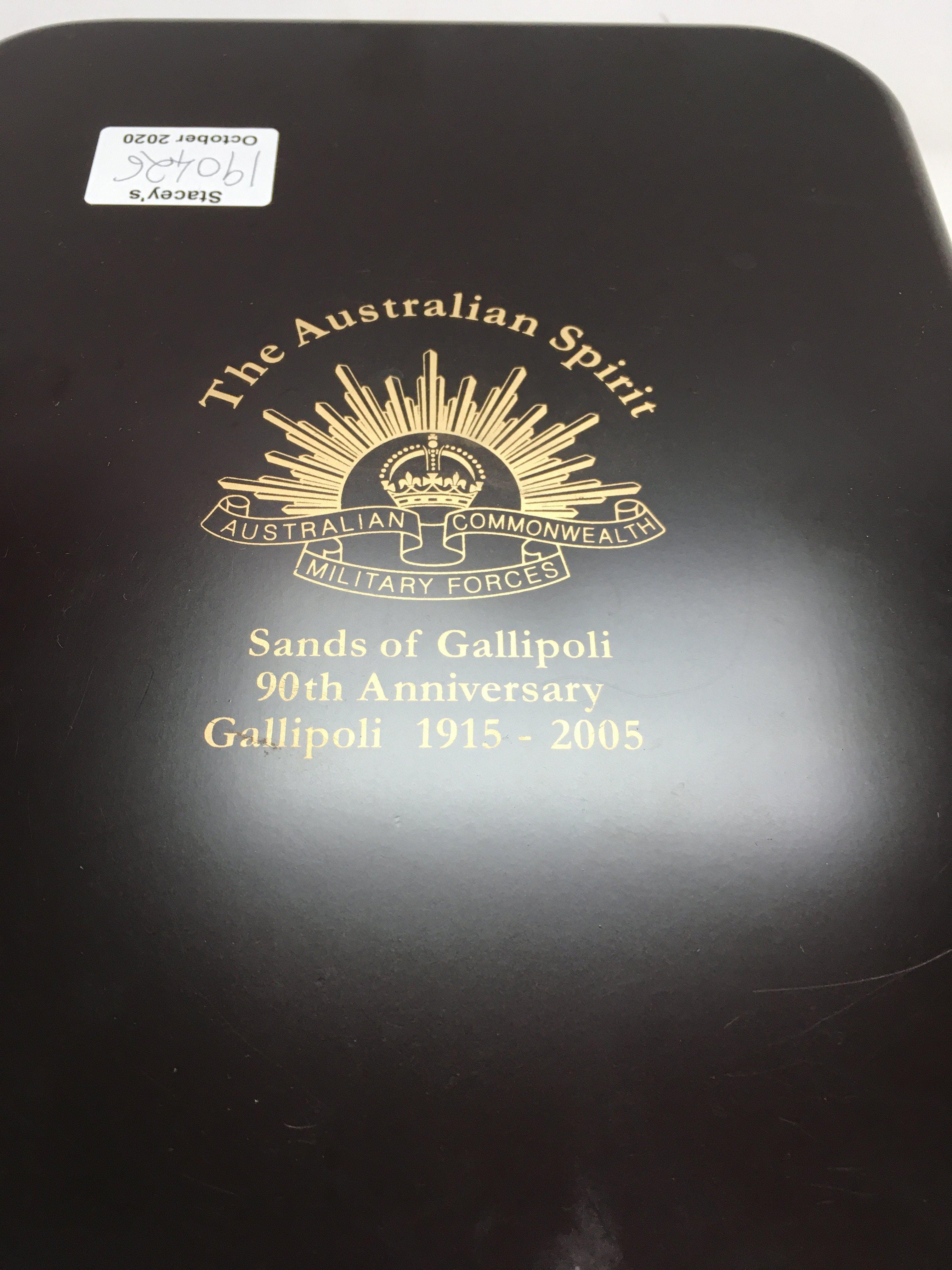 Sands of Gallipoli 90 th Anniversary medallion cas - Image 2 of 2