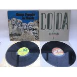 Two early UK pressings of LPs comprising 'Deep Purple In Rock' and 'Coda' by Led Zeppelin (2).