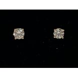 A pair of 18ct gold and 0.50ct Diamond (25pts each