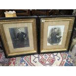 A pair of framed and glazed Victorian photos.