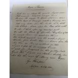 A rare and interesting letter The abolishment of the slave trade. The letter written by George