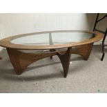 A G Plan coffee table inset with a glass table, ap