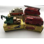 4 Boxed Dinky vehicles, #955 Fire Engine with exte