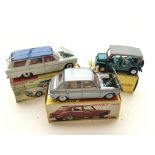 A Dinky Simca 1100 #1407, a Fiat 2300 #172 and a M