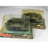 2 x Dinky Bren gun carriers # 622 both with figure