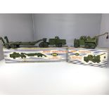 A Dinky Supertoys tank transporter #660 and a Reco