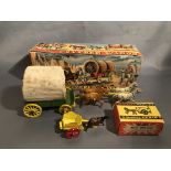 A Ben Bros Qualitoy covered wagon with box and a m
