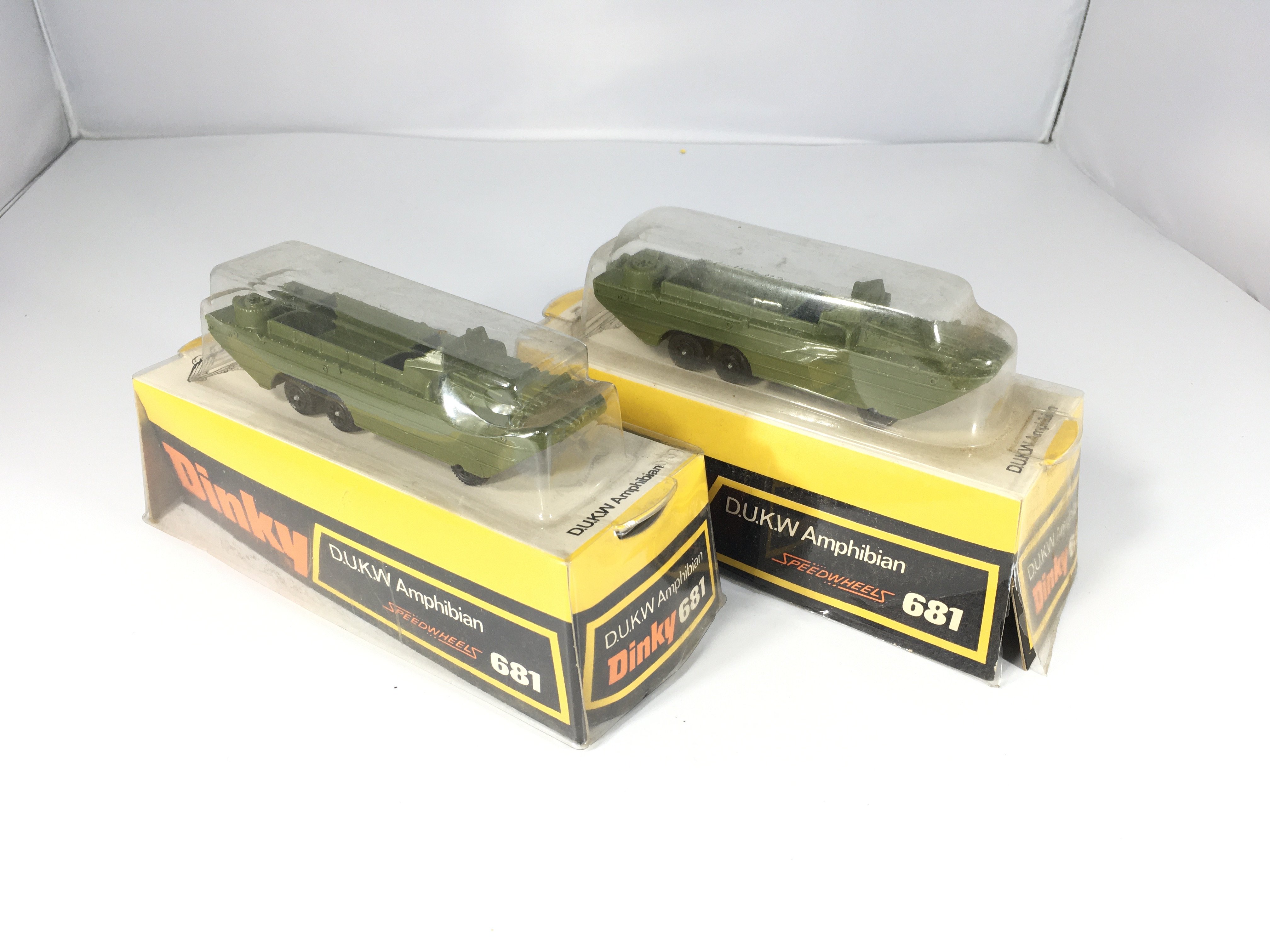 2x dinky D.U.K.W Amphibians #681.both boxed.