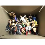 A collection of approx 70 WWE figures, some broken - NO RESERVE