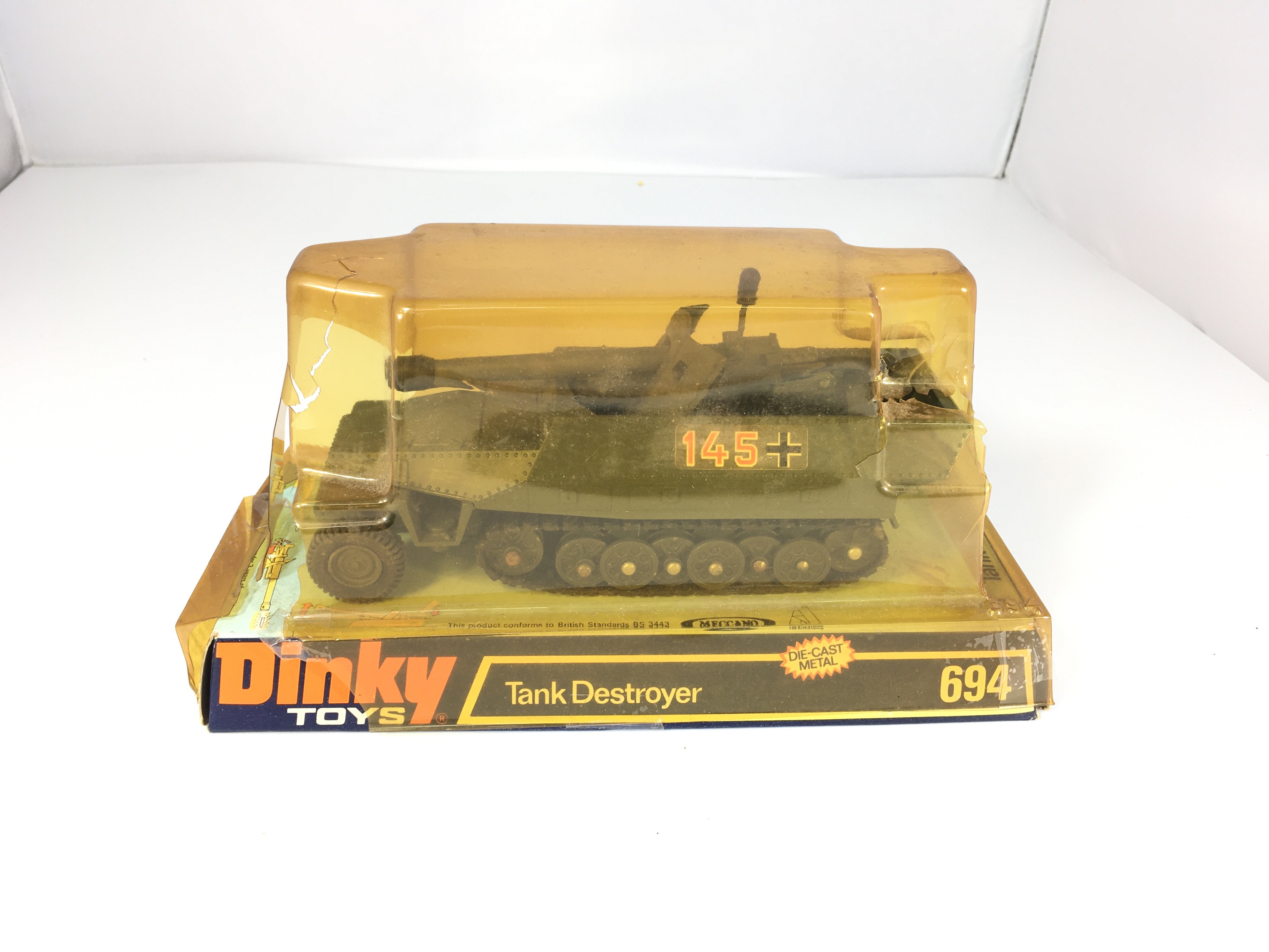 A Dinky Tank destroyer #694, plastic cover is dama - Image 3 of 3