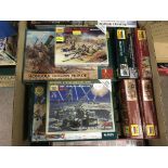 A collection of Zvezda and Pegasus sets including tanks,WW1 French etc.