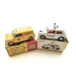 A Dinky A.A. Mini van #274 and a Police Mini Coope