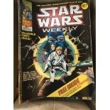A box containing original Marvel Star Wars comics