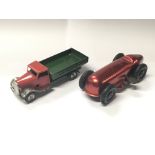 Two tinplate key wind toy cars, including a Triang Minic - NO RESERVE