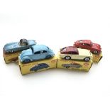 4 Boxed Dinky cars, #120 Jaguar “E” type, #181 Vol