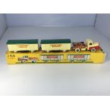 A French diecast boxed circus Lorry and 2 carriage