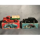 2 boxed Chad Valley Wee Kin clockwork veichles ( O