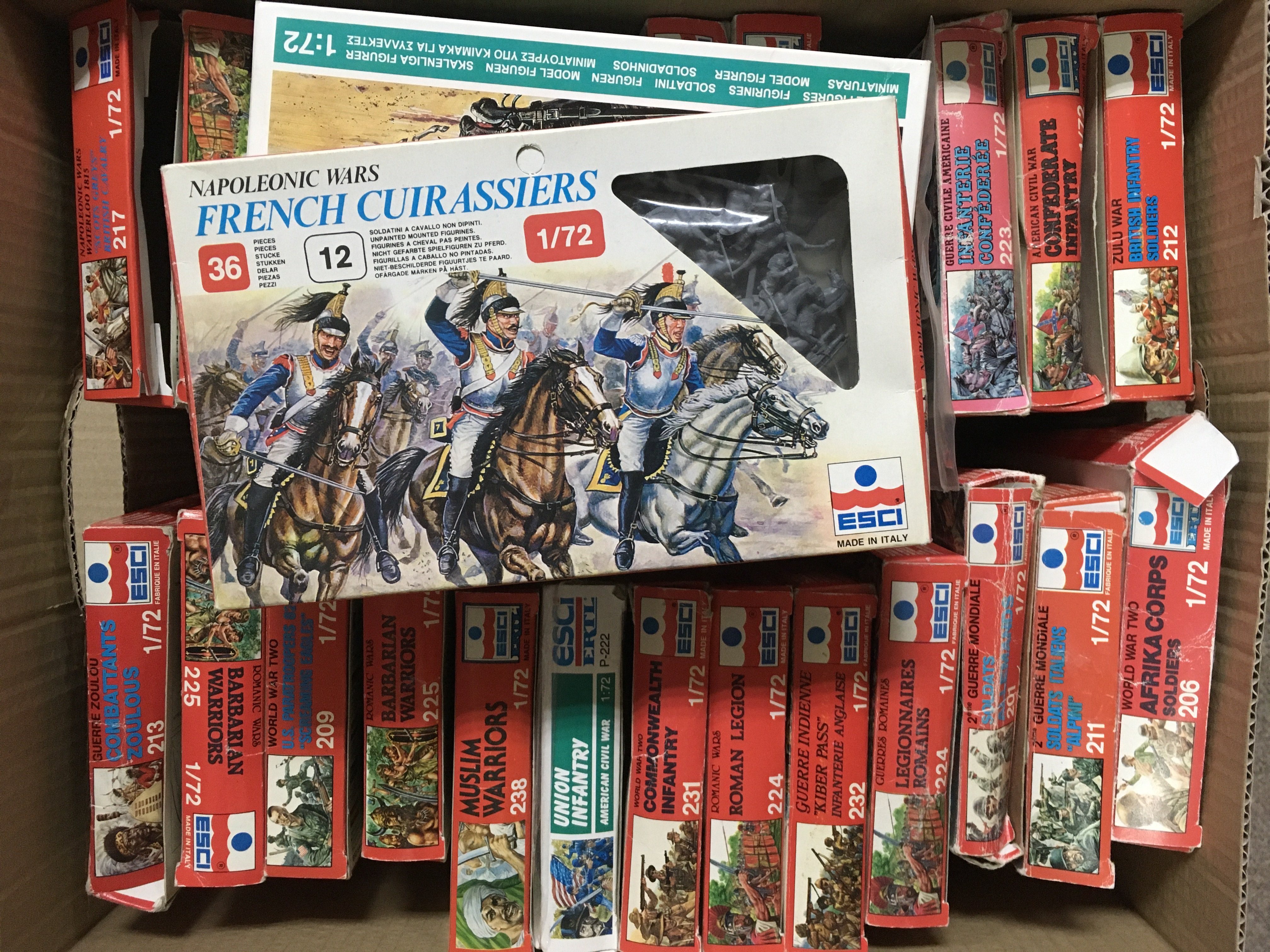 A collection of ESCI I boxes including WW2/ Napoleonic - NO RESERVE