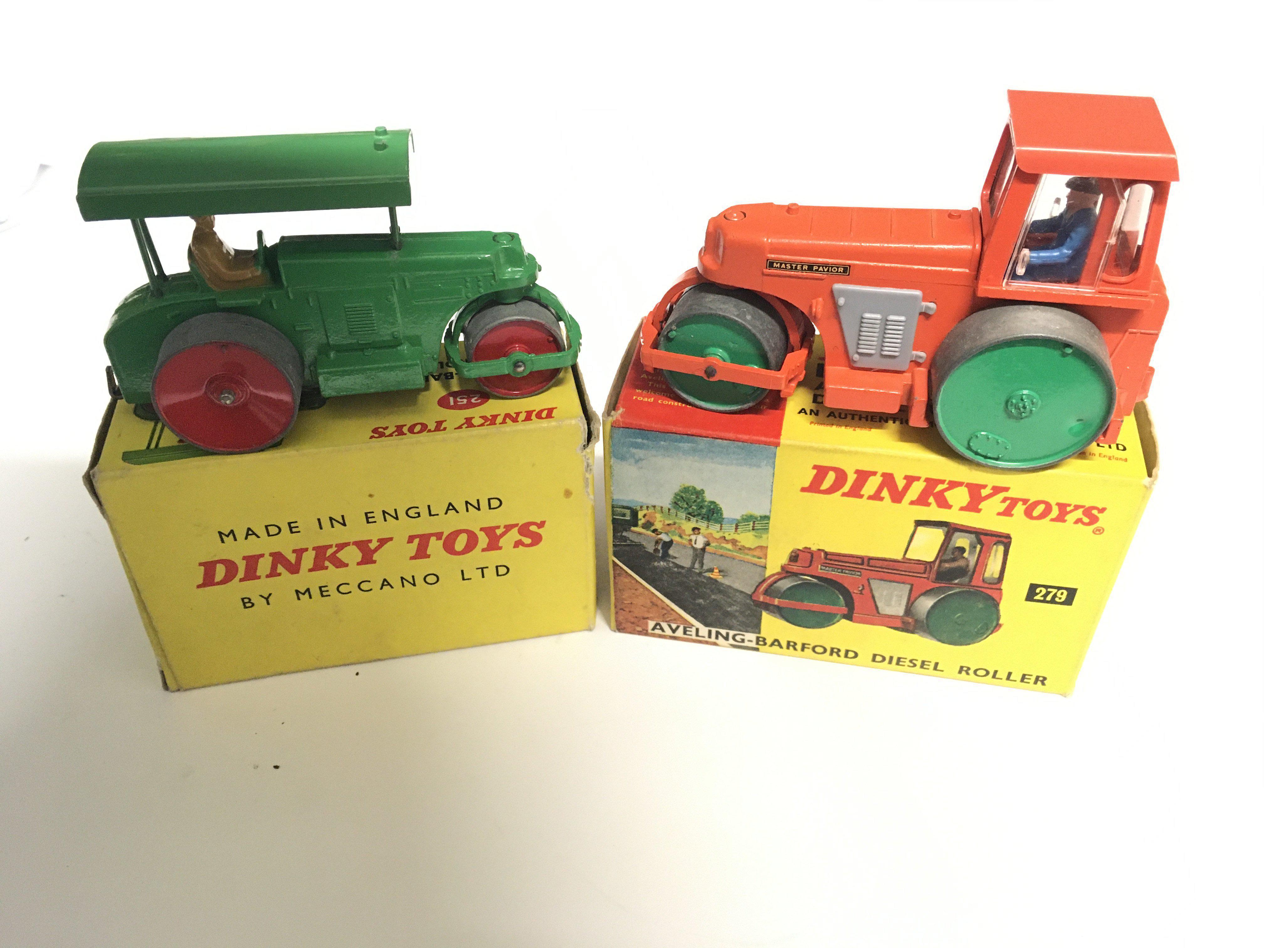 A Dinky #251 Aveling-Barford Diesel Roller and a D