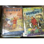An extensive collection of Rupert the bear annuals