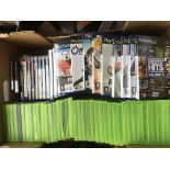 A collection of X-box, x-box 360, play station 2,