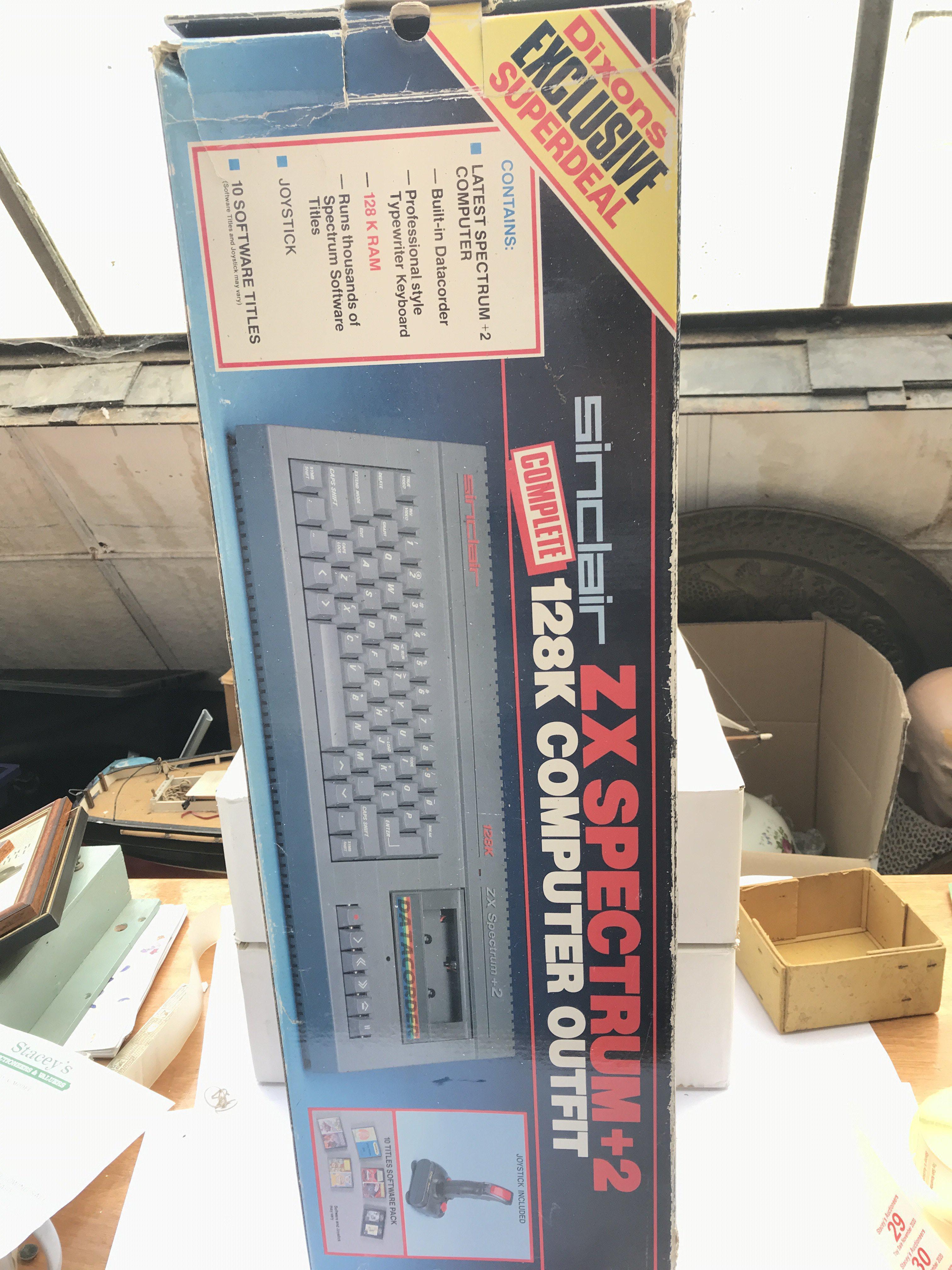 A boxed ZX Spectrum +2 computer, Dixon's version,
