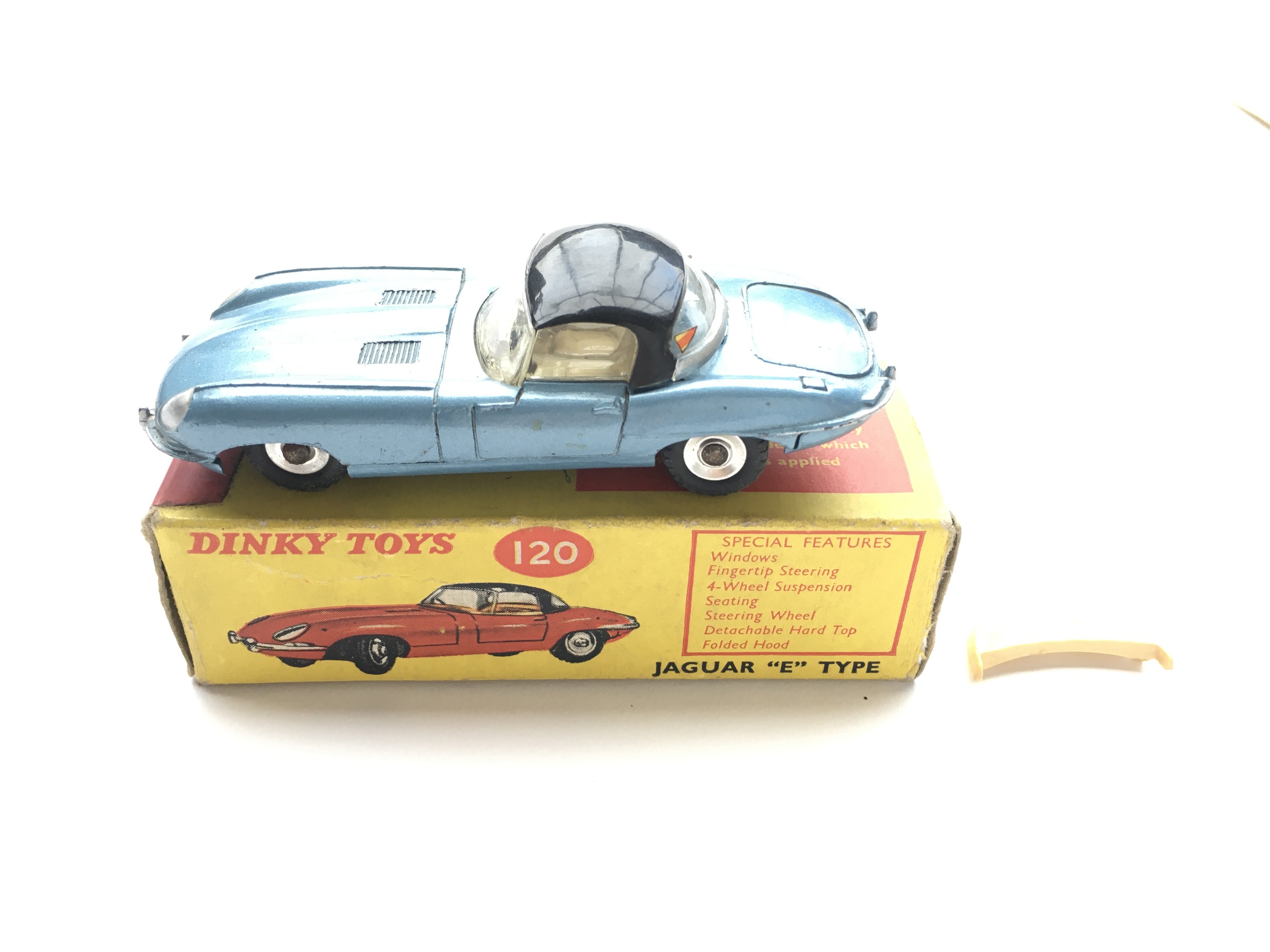 4 Boxed Dinky cars, #120 Jaguar “E” type, #181 Vol - Image 2 of 5